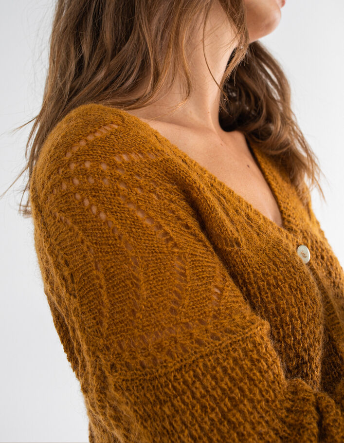 I.Code fawn decorative knit cardigan - I.CODE