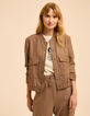 Cazadora beige bolsillos parche I.Code-3