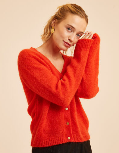 Rote Strickjacke CHARLOTTE I.Code
