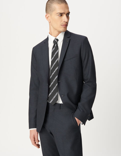 Marineblaues Herrensakko 100 % Wolle - IKKS
