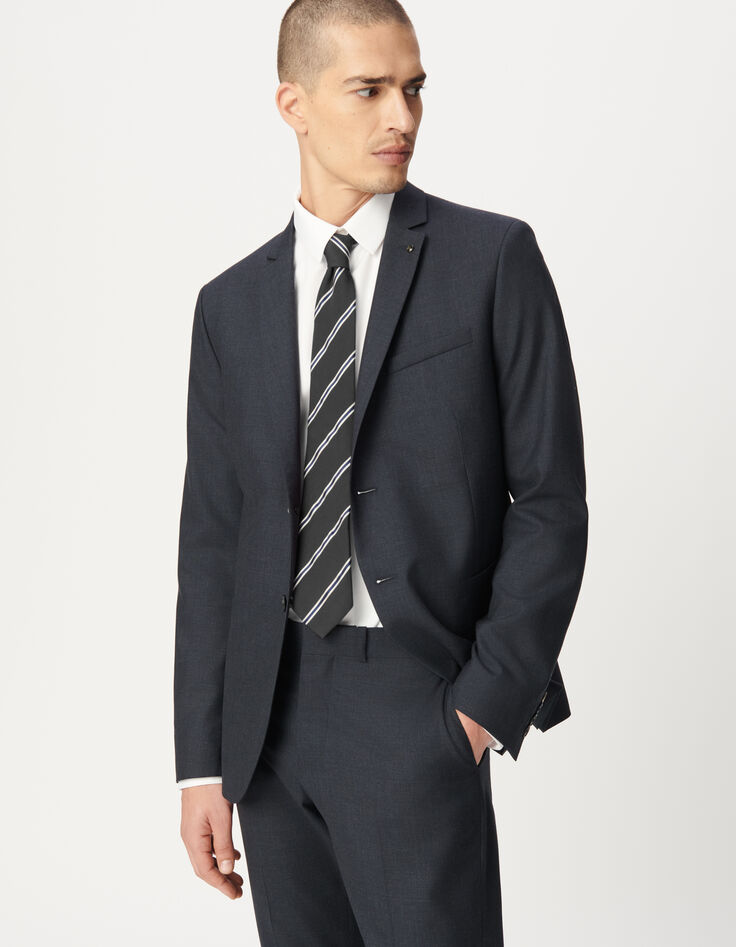 Marineblaues Herrensakko 100 % Wolle-1