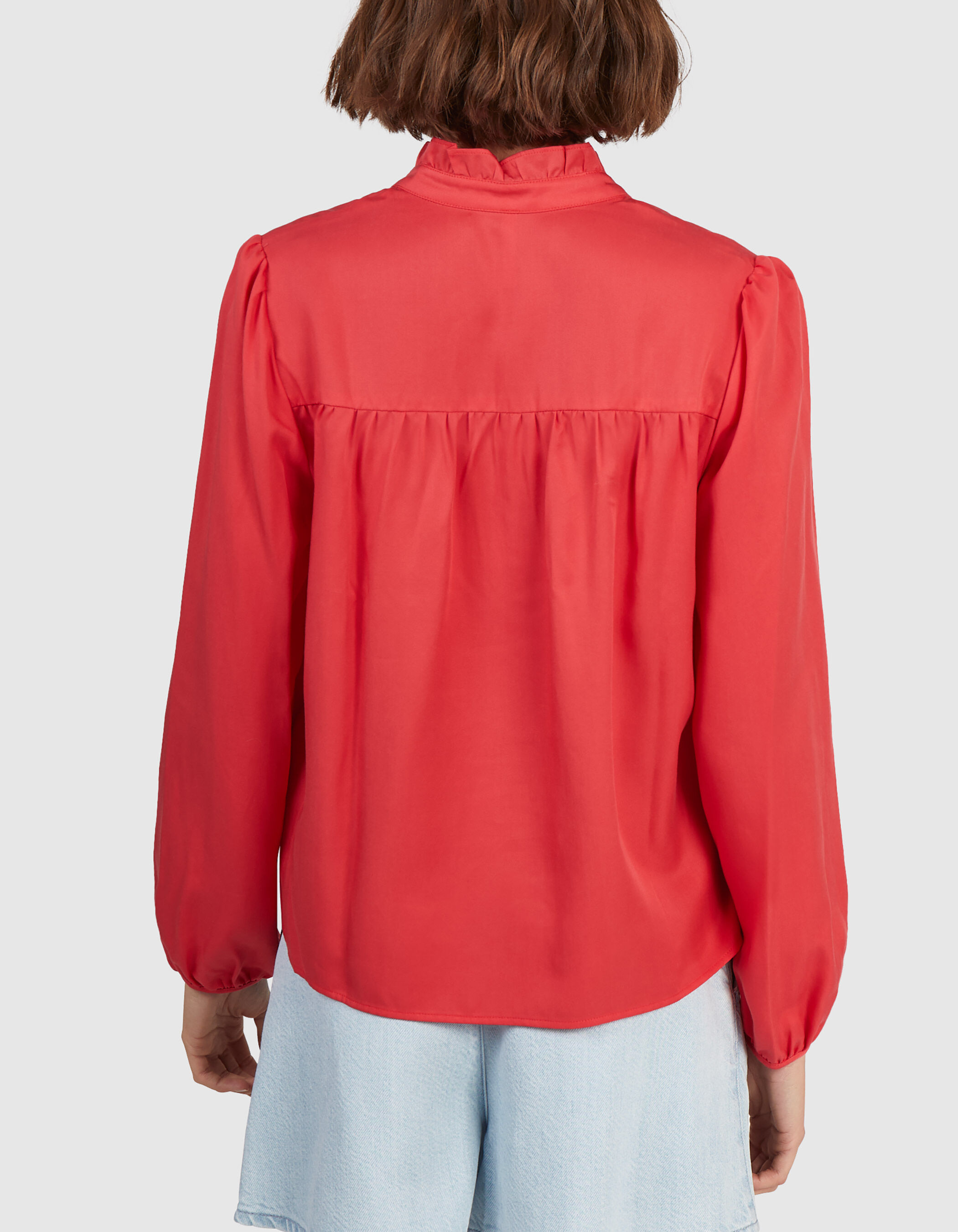 Blouse corail a col volante I.Code