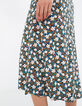 Blauwe midi-rok witte bloemenprint dames-5