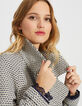 Manteau marine jacquard fantaisie I.Code-5