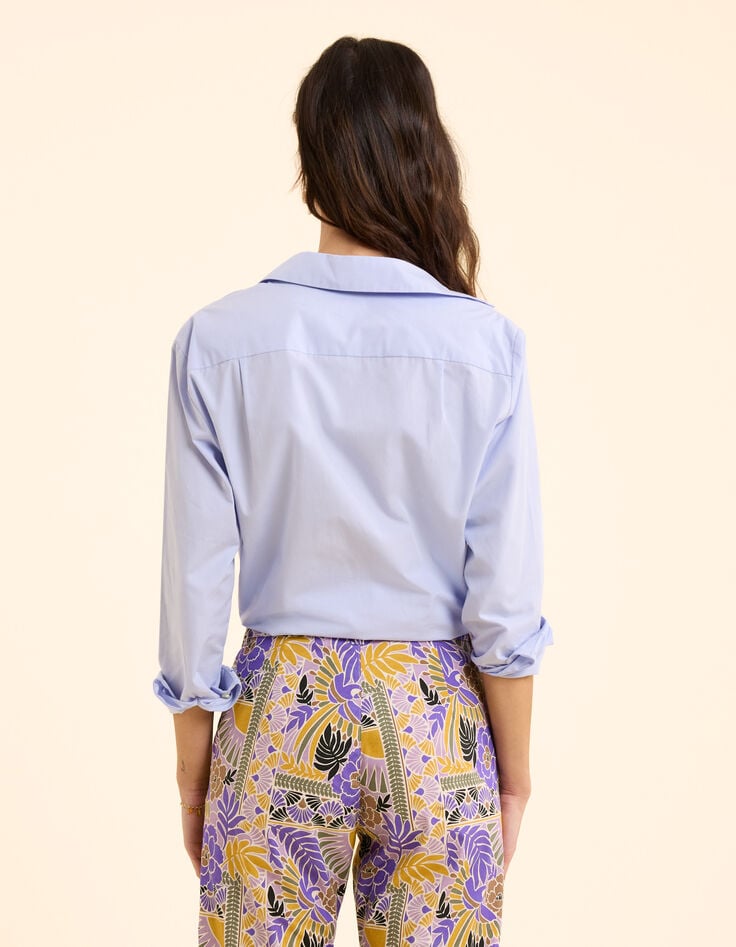 Chemise bleu ciel broderie monogramme I.Code-4 Chemise bleu ciel broderie monogramme I.Code-4