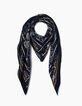 Chèche marine imprimé foulard I.Code-1