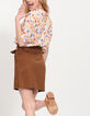 Geelbruine rok met knopen en ceintuur I.Code-3