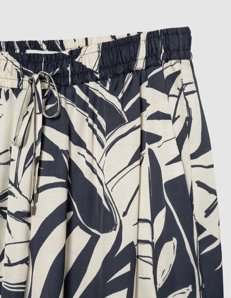 Marinefarbene Maxi-Hose mit weitem Bein f&uuml;r Damen-9