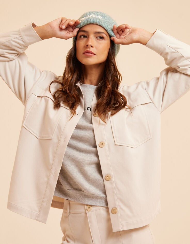 I.Code ecru overshirt-style jacket-7 I.Code ecru overshirt-style jacket-7