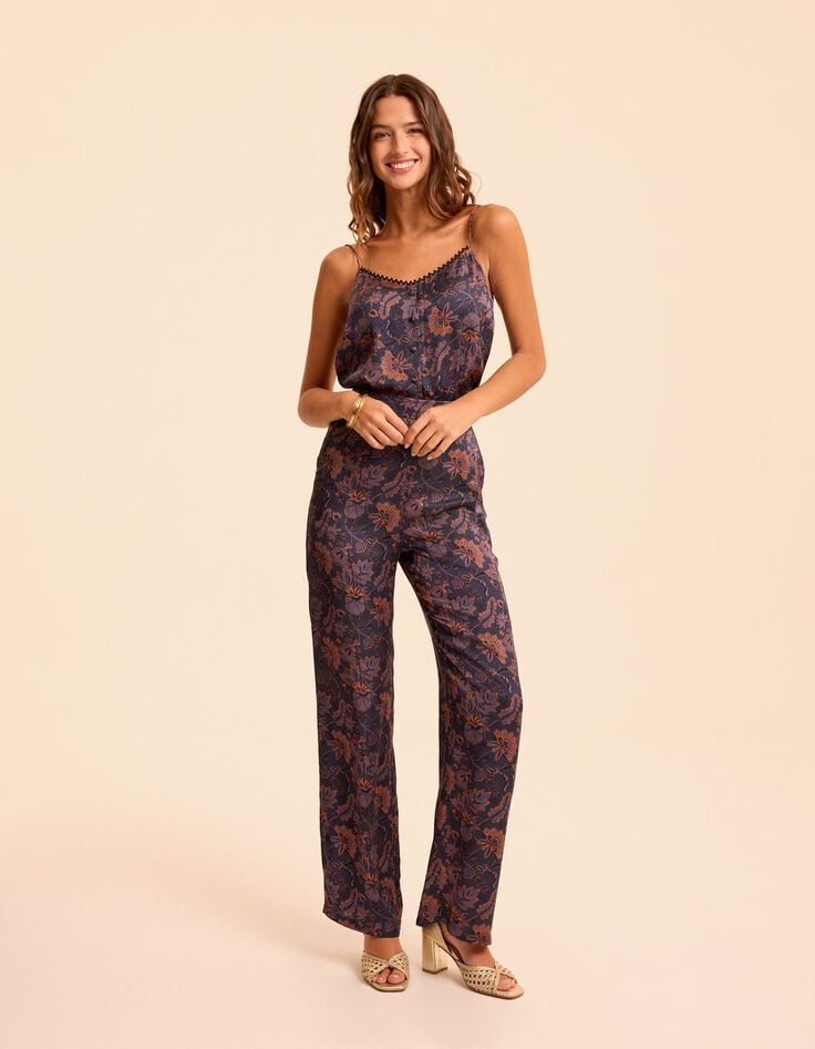 Top lencero violeta estampado pañuelo I.Code-7