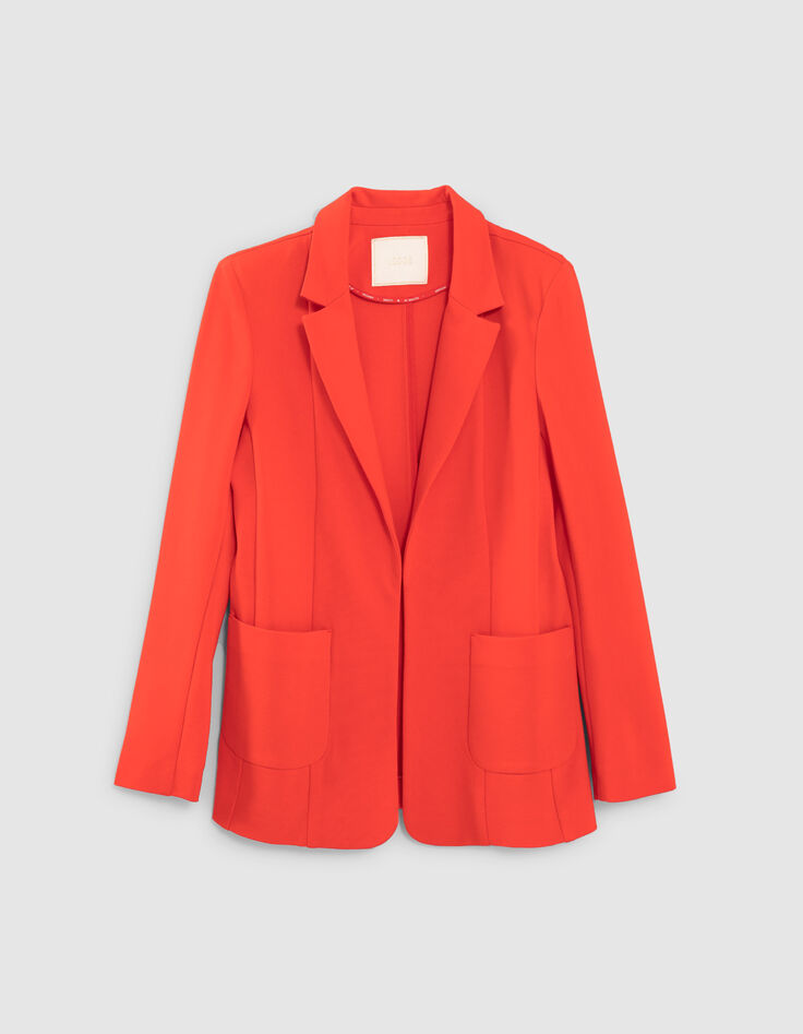 I.Code crimson red Milano knit suit jacket-5 I.Code crimson red Milano knit suit jacket-5