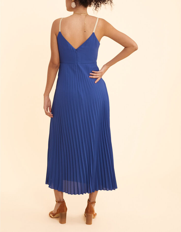I.Code blue pleated strappy long dress-4 I.Code blue pleated strappy long dress-4