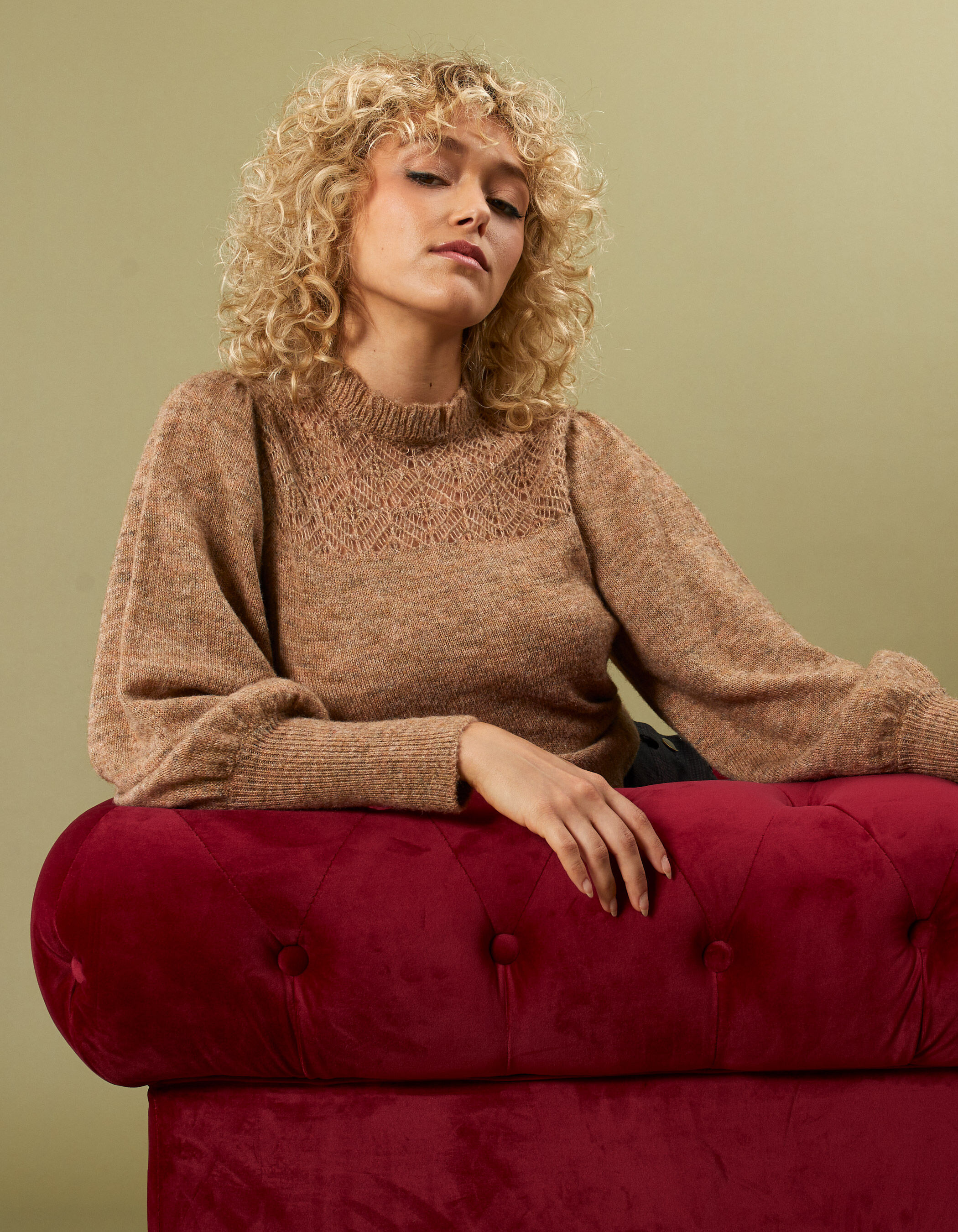 Pull best sale collerette femme