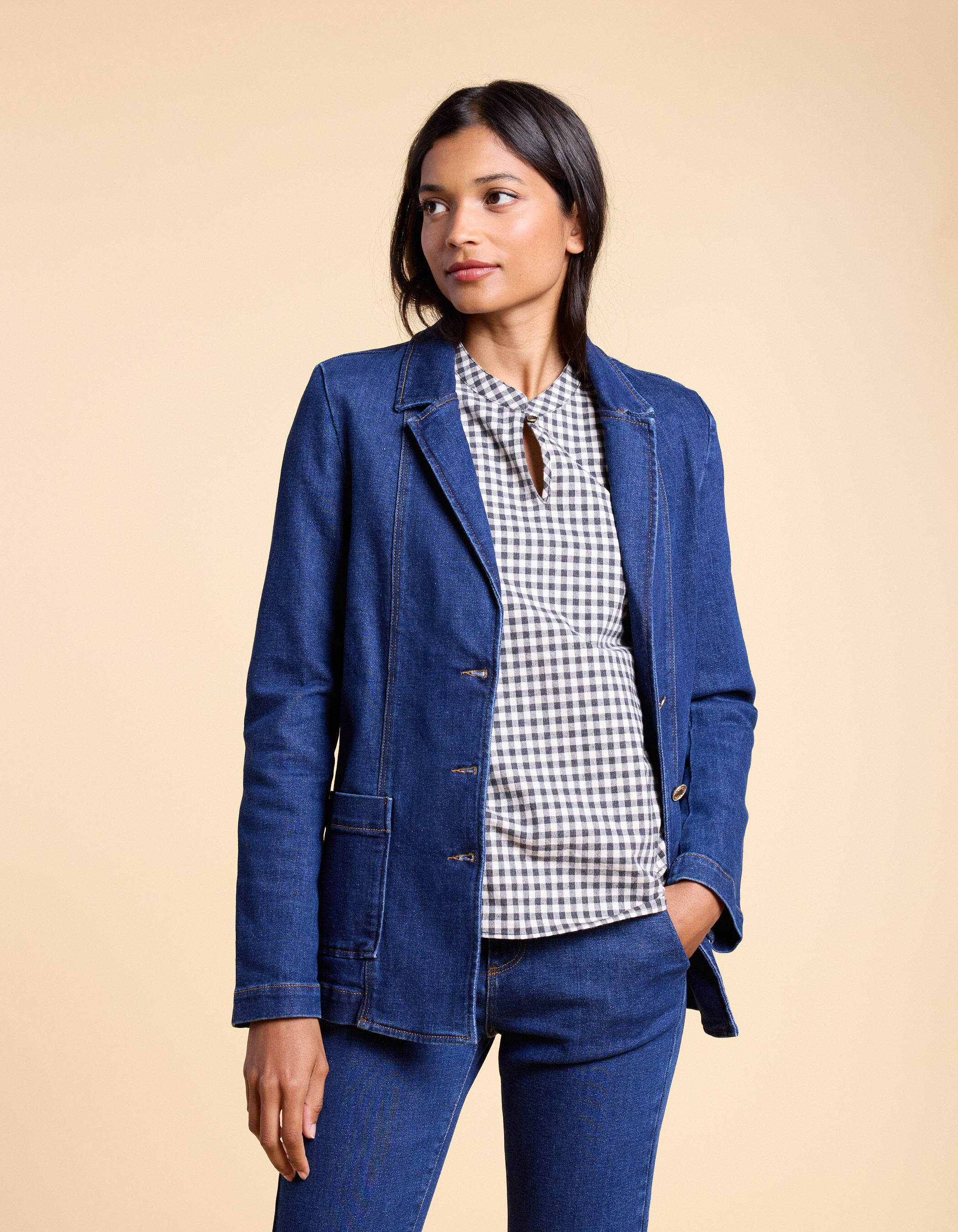 I.Code authentic blue denim suit jacket