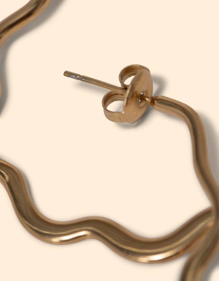 Boucles d'oreilles créoles crantées I.Code-5