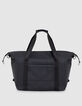 Wochenendtasche schwarz nylon wax effect Herren-2