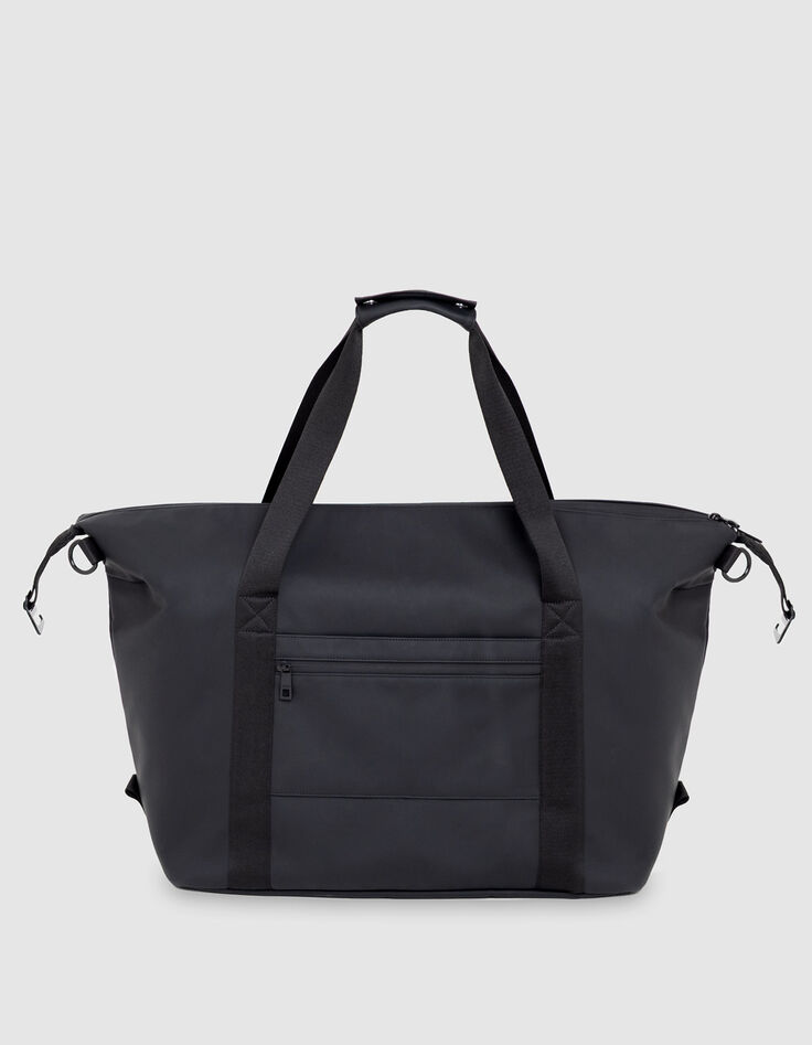 Wochenendtasche schwarz nylon wax effect Herren-2