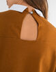 Sudadera fauve motivo y cuello extraíble I.Code-3