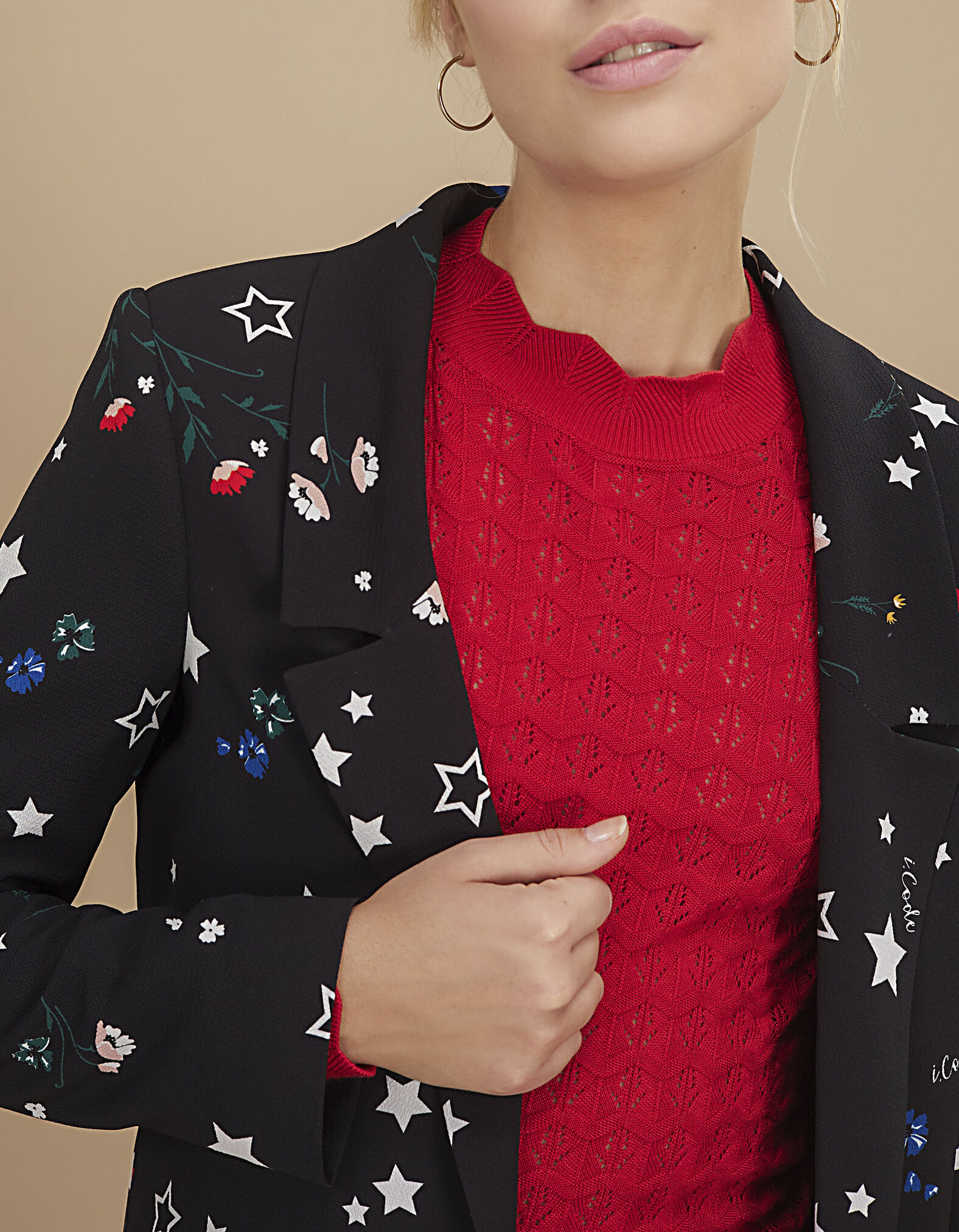 Veste imprimée fleurs outlet