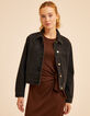 Bruin jeansjasje luipaardprint I.Code-3