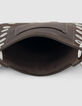 Die Tasche T&auml;schchen braun Leder &Ouml;sen Damen-6