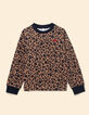 Leoparden-Sweatshirt mit Herz-Stickerei I.Code-9