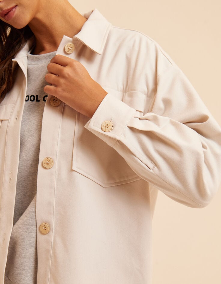 I.Code ecru overshirt-style jacket-8 I.Code ecru overshirt-style jacket-8