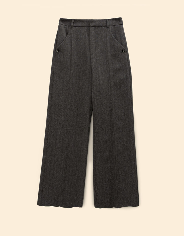 Pantalon de tailleur noir motif chevrons I.Code-6