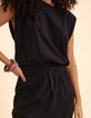 Robe longue noire taille élastiquée I.Code-4