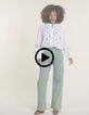 Camisa blanco roto bordados flores I.Code-12