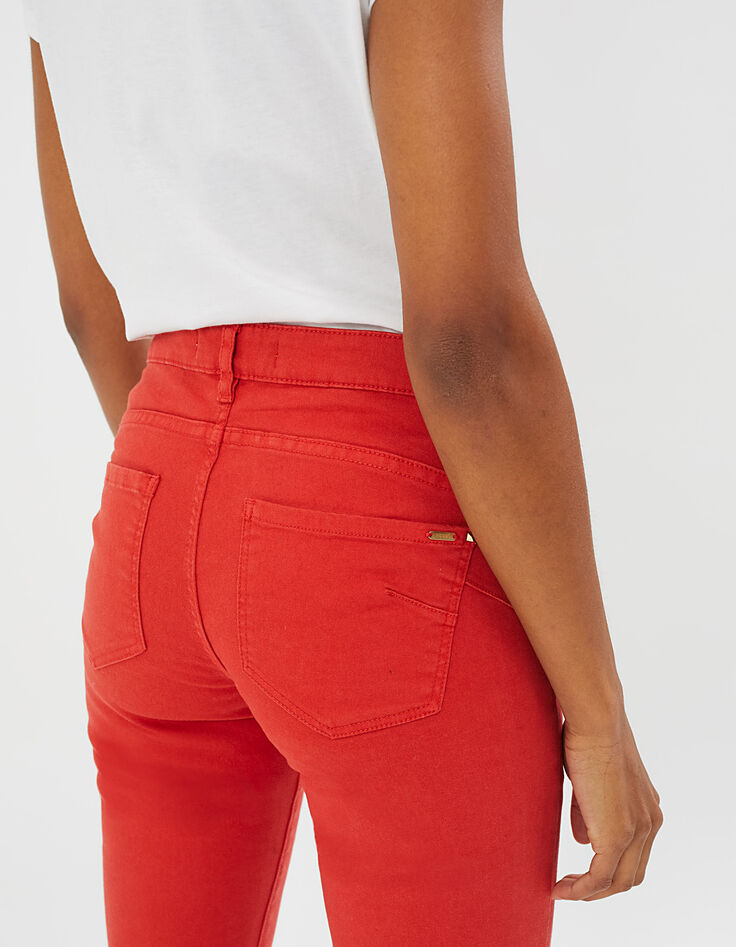 I.Code carnelian red slim jeans-5