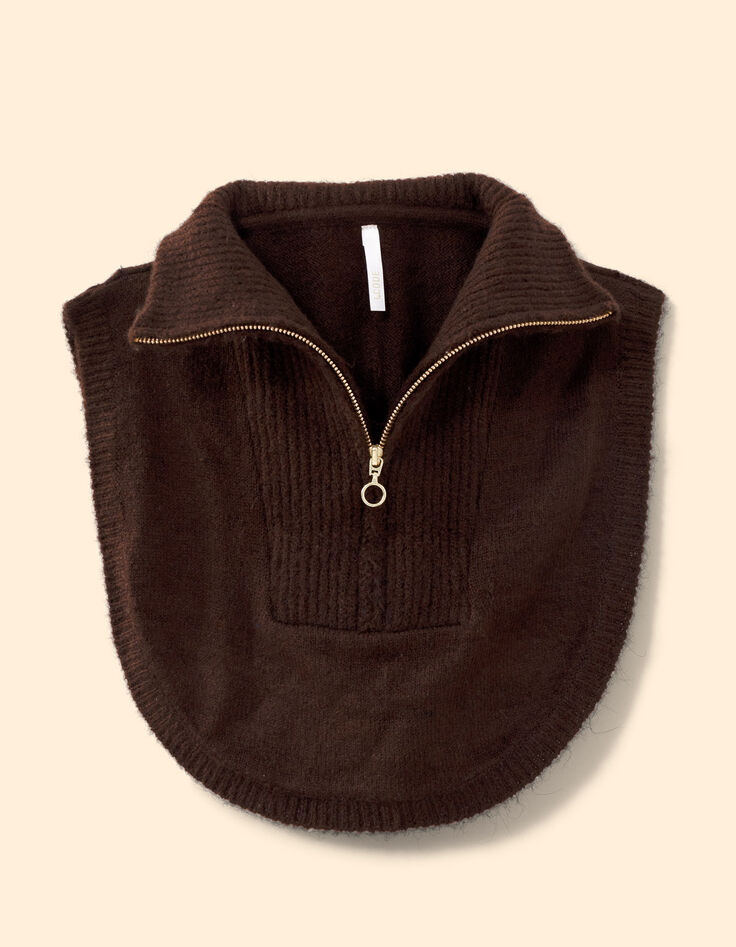 Col camionneur plastron marron tricot I.Code-3