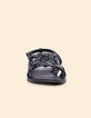 Leren sandalen zwart gevlochten bandjes I.Code-4