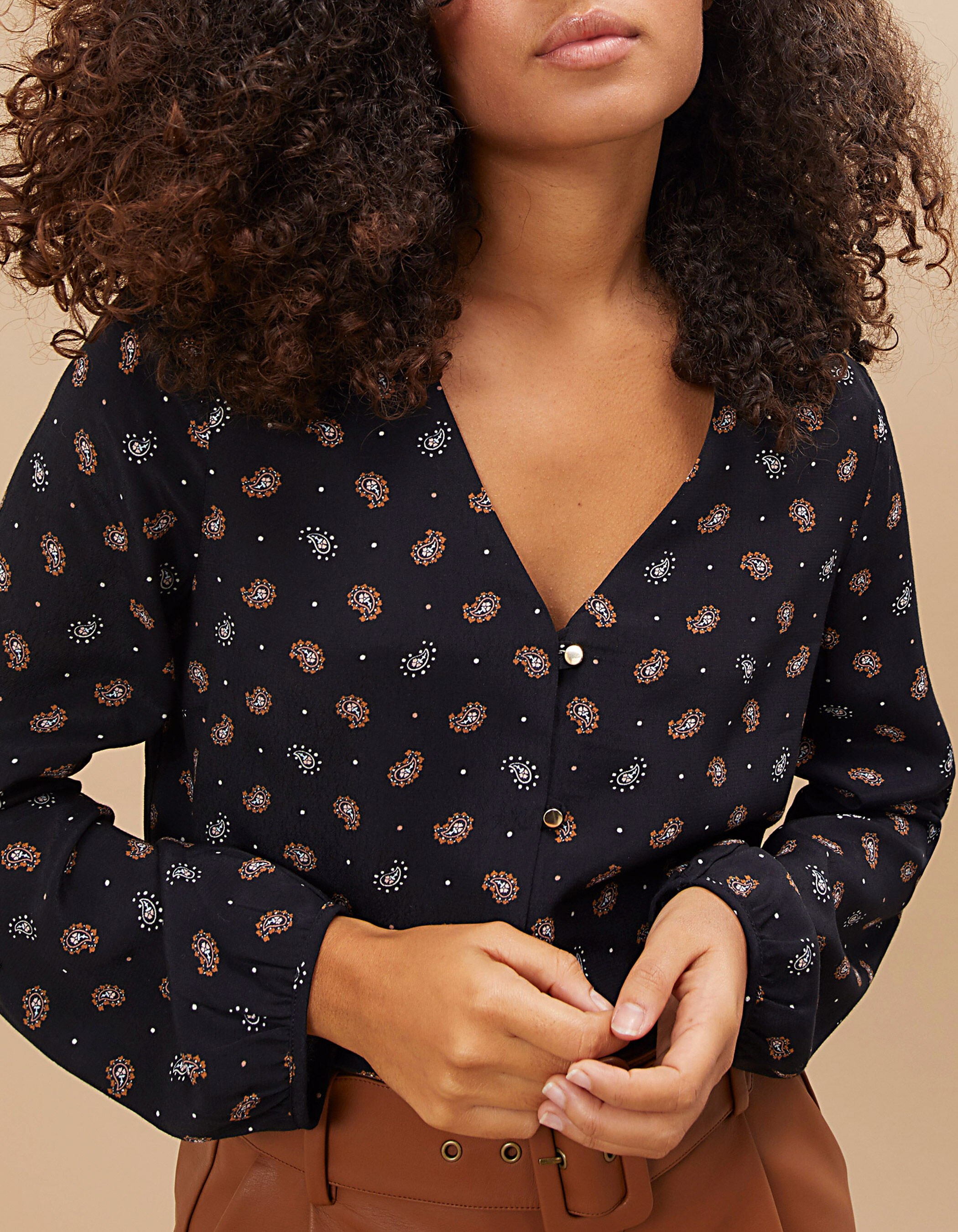 Blouse imprimé 2025 cachemire