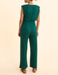 Combinaison-pantalon verte lurex nid d'abeille I.Code-8