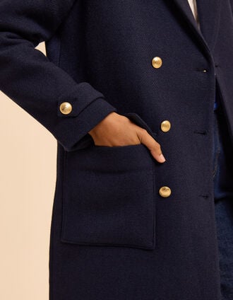 Manteau long marine esprit caban I.Code