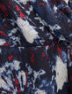 Marineblaues Recycling-Damenkleid mit Batikblumen-8
