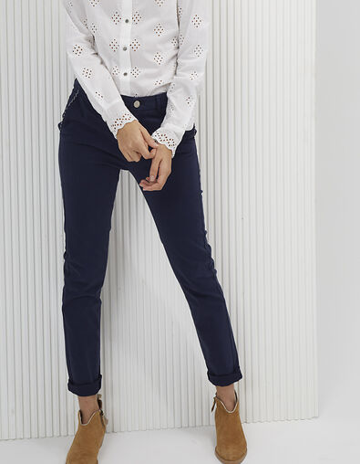 Marineblaue Chinohose I.Code