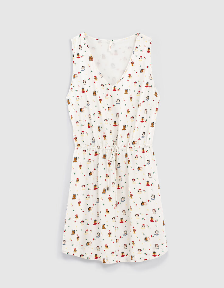 I.Code off-white portrait print dress-1