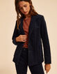 I.Code navy denim-look velvet suit jacket-6