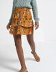 I.Code larch fun print ruffled skirt-1