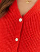 Aprikosefarbene Zierstrickjacke I.Code-3
