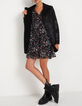 I.Code black Sherpa fur-lined coat-4