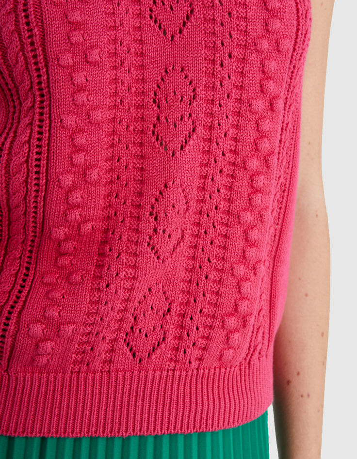 Jersey magenta punto sin mangas I.Code-2