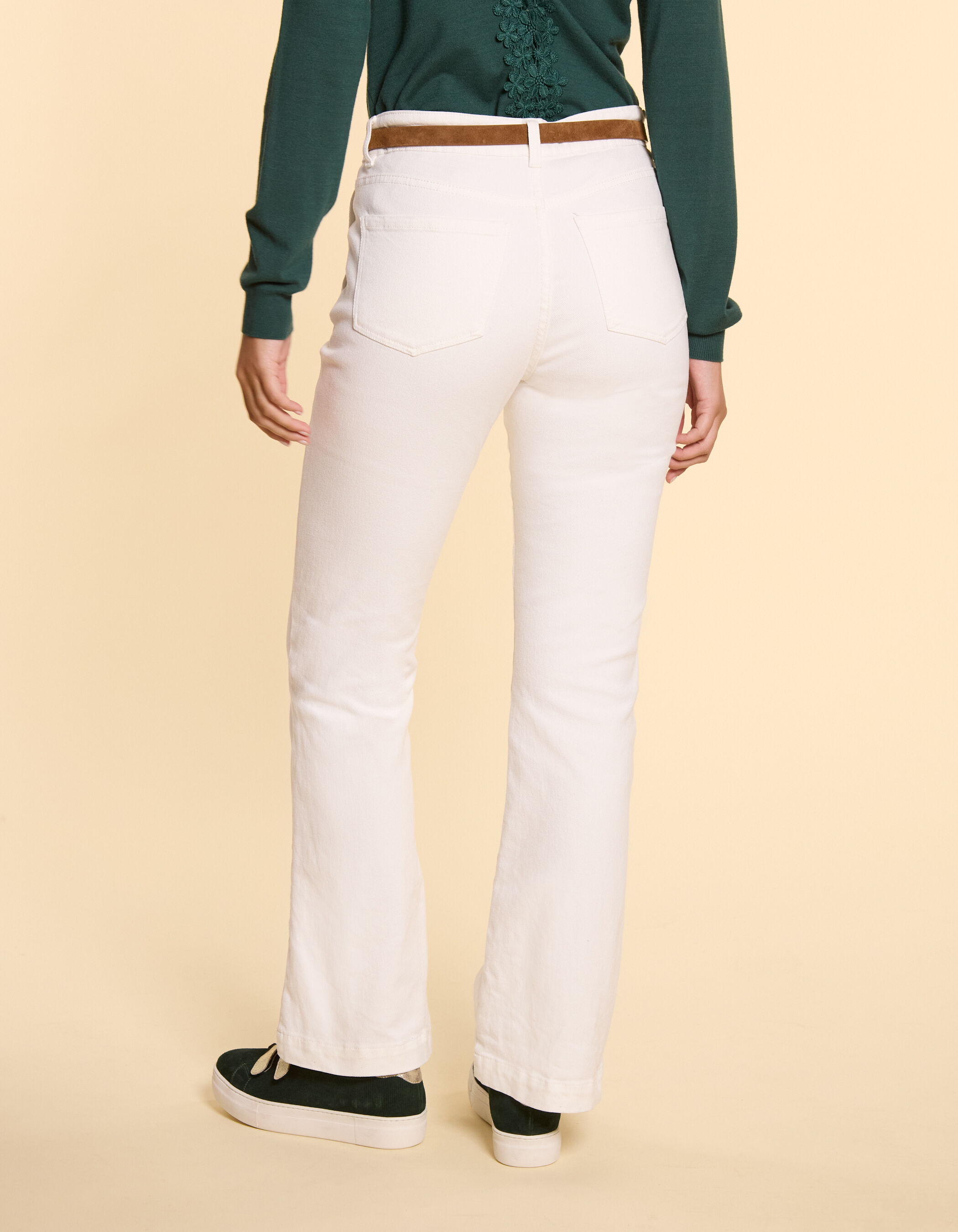 Jean outlet flare blanc