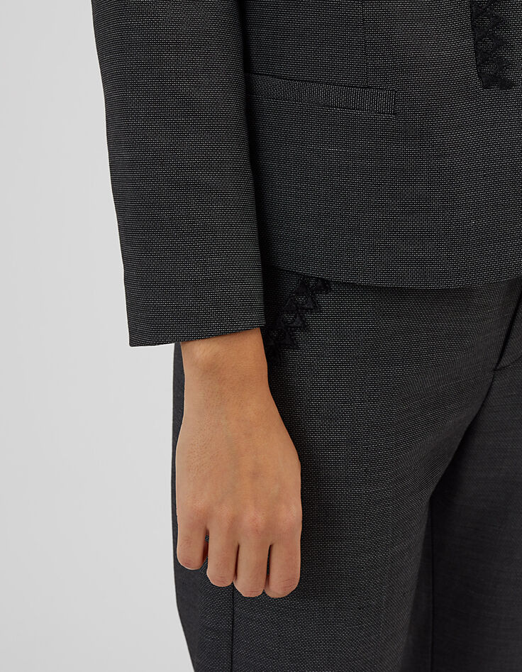 Schwarzer Blazer mit Spitze I.Code-4