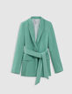 Gr&uuml;ne Anzugjacke aus recyceltem Polyester f&uuml;r Damen-6