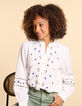Camisa blanco roto bordados flores I.Code-4