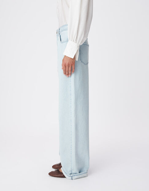 Blaue Jeans mit weitem Bein von Chisa f&uuml;r Frauen - IKKS