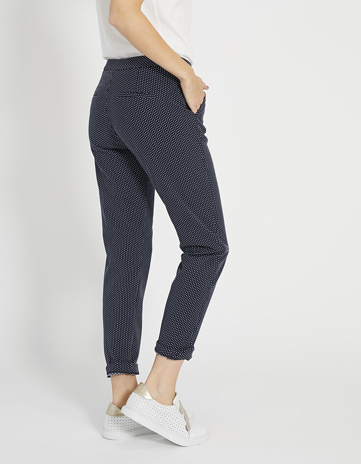 Pantalon marine jacquard croix I.Code-4 Pantalon marine jacquard croix I.Code-4